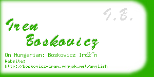 iren boskovicz business card